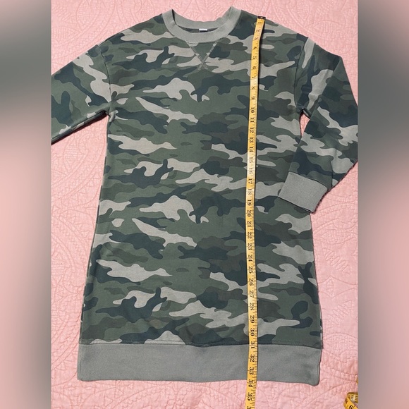 Old Navy Camo Sweatshirt Dress, S - Picture 4 of 5